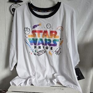 Disney White Crew Neck T-Shirt with Graphic